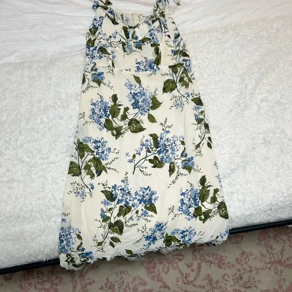 Reformation Dress in Blue and Green Floral - Picture 2 of 4